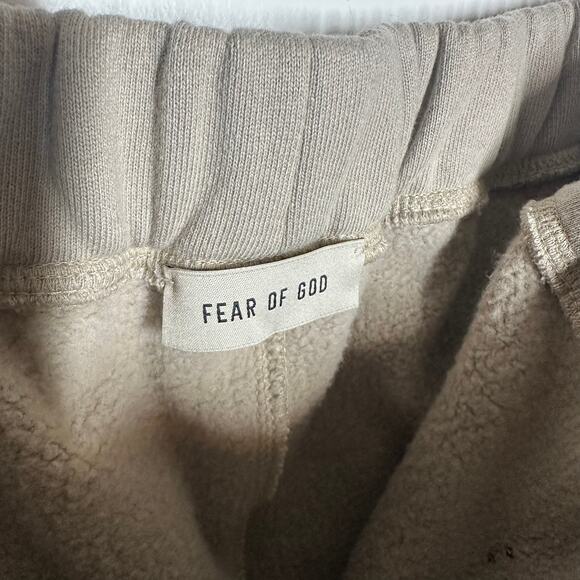 Fear of God Men's Beige Eternal Straight Leg Cotton Sweatpants Size XXL - Picture 6 of 16